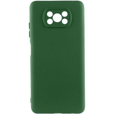 Чохол TPU GETMAN Liquid Silk Full Camera для Xiaomi Poco X3 NFC / Poco X3 Pro Зелений / Dark green 73796 фото