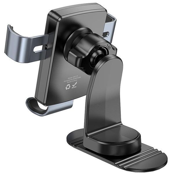 Автотримач Borofone BH119 Refined (center console) Black / Metal gray 85113 фото