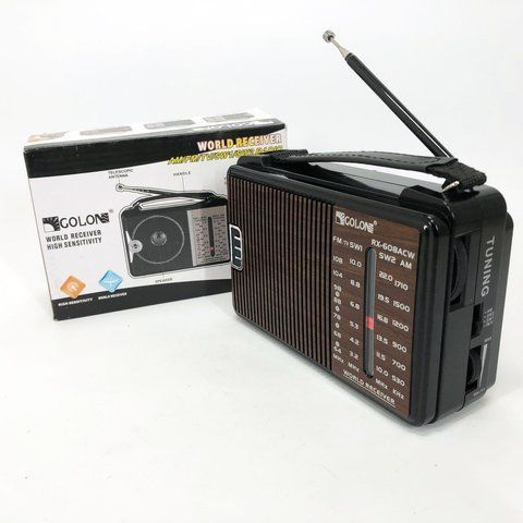 Радиоприемник GOLON RX-608 всеволновый на батарейках + поддержка USB/microSD/MP3/WMA ws32939 фото