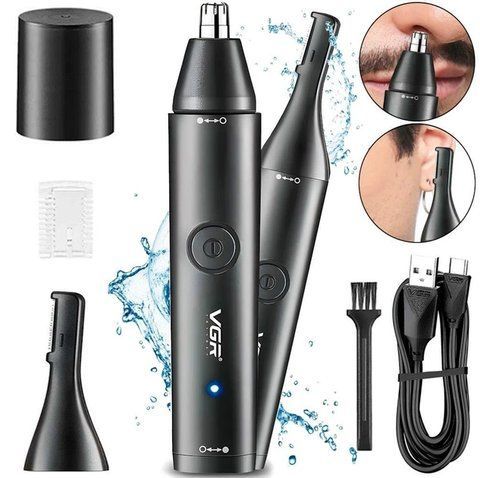 Триммер VGR V613 универсальный 2 в 1 для носа ушей и окантовка с USB зарядкой влагозащитой sp9571 фото