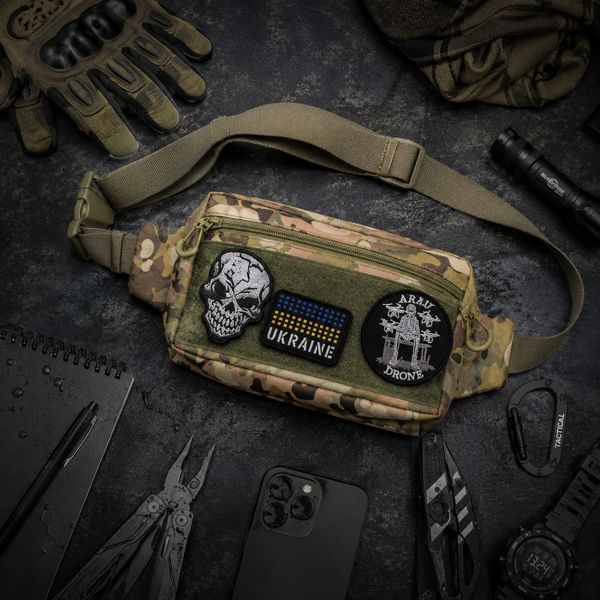 Тактическая сумка-бананка Multicam для патчей и шевронов Cordura, поясная сумка унисекс 25&times;17&times;7 см ws22612 фото
