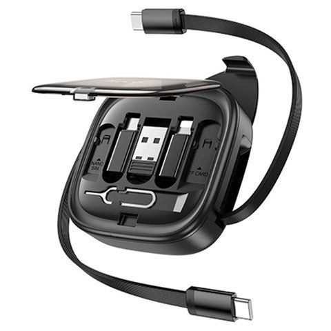 Дата кабель Hoco U140 with cable set 5in1 60W (0.95m) Black 84979 фото