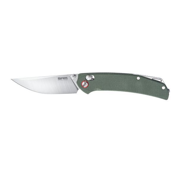 Ніж складаний туристичний SRM Asika 411L-MG (8.8 см) 14C28N / Micarta зелений 72277 фото