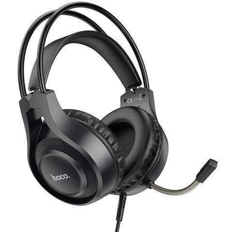 Накладные наушники Hoco W106 Tiger (3.5mm+3.5mm/1.8m) Black 69119 фото