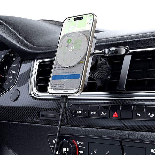 Автотримач з БЗП Acefast D18 2in1 in-car 15W (air outlet) Black 69172 фото