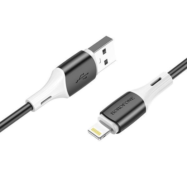 Дата кабель Borofone BX79 USB to Lightning (1m) Чорний 57087 фото