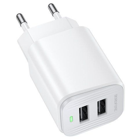 СЗУ Borofone BAS81A Star 10.5W (2USB-A) White 85143 фото