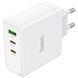 СЗУ Hoco N30 Glory PD65W+QC3.0 (1USB-A/2C) White 64610 фото 5