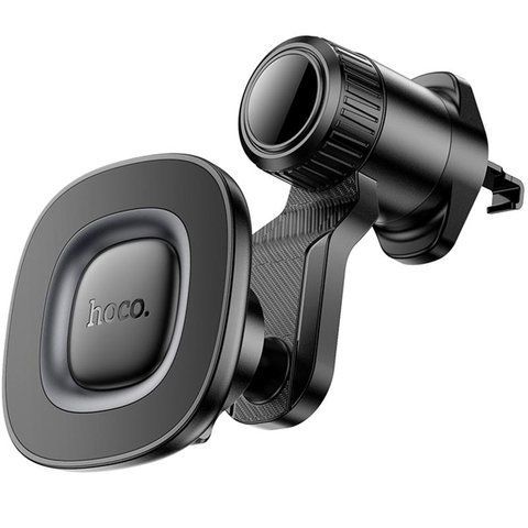 Автотримач Hoco H74 Crown ring magnetic (air outlet) Black / Metal gray 79119 фото