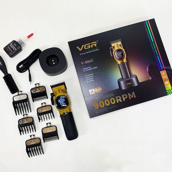 Машинка для стрижки аккумуляторная VGR V-886C GOLD ws29841 фото