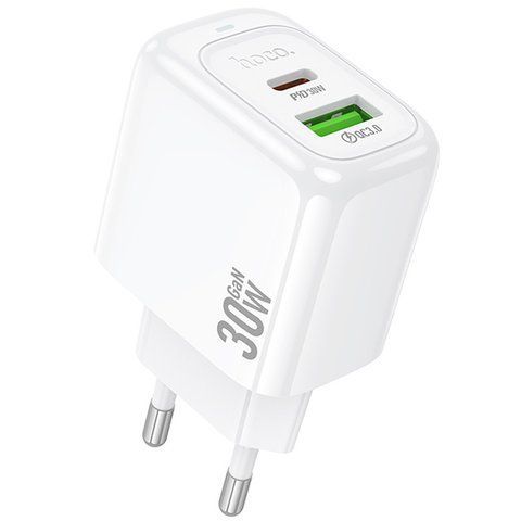 СЗУ Hoco CS55A Surplus PD30W+QC3.0 (1USB-A/1C) White 74148 фото