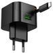 СЗУ Hoco C154A Changer PD20W+QC3.0 (1USB-A/1C) + Retractable Cable Type-C Black 81813 фото 5