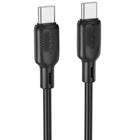 Дата кабель Borofone BX113 Lenny Type-C to Type-C 60W (2m) Black 85116 фото