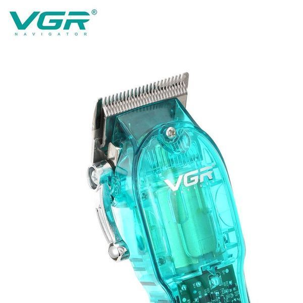 Профессиональная машинка для стрижки VGR Professional Clipper Transparent Green V-660 VEN660 фото