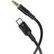 Аудіо кабель Aux Borofone BL25B Nice (Type-C to AUX 3.5mm) (1m) Black 81937 фото 1